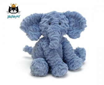 Jellycat 波浪毛蓝色大象毛绒玩具(大号:31厘米) Jellycat 波浪毛蓝色大象毛绒玩具(大号:31厘米)